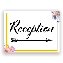 Mix and Match Wedding Wayfinding Yard Signs | 24"W x 18"H, Double Sided, UV Printed | Choose Signs Only or Sign with 6"W x 24"H Metal H-Stakes