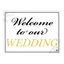 Mix and Match Wedding Wayfinding Yard Signs | 24"W x 18"H, Double Sided, UV Printed | Choose Signs Only or Sign with 6"W x 24"H Metal H-Stakes